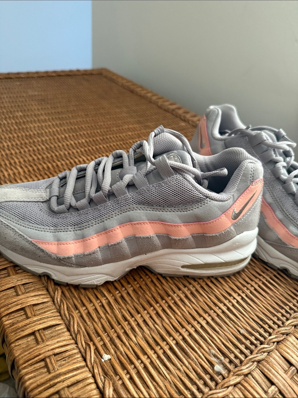 Nike Women’s Gray and Pink Layered Mesh Sneakers